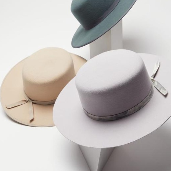 Wyeth NWT Felt Baoter Sleek Lavender Wool Hat Urban Outfitters - Picture 2 of 14